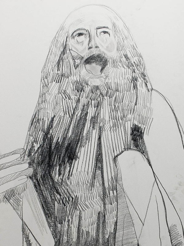 Untitled drawing (no. 1) by Grant Bay, ink on paper