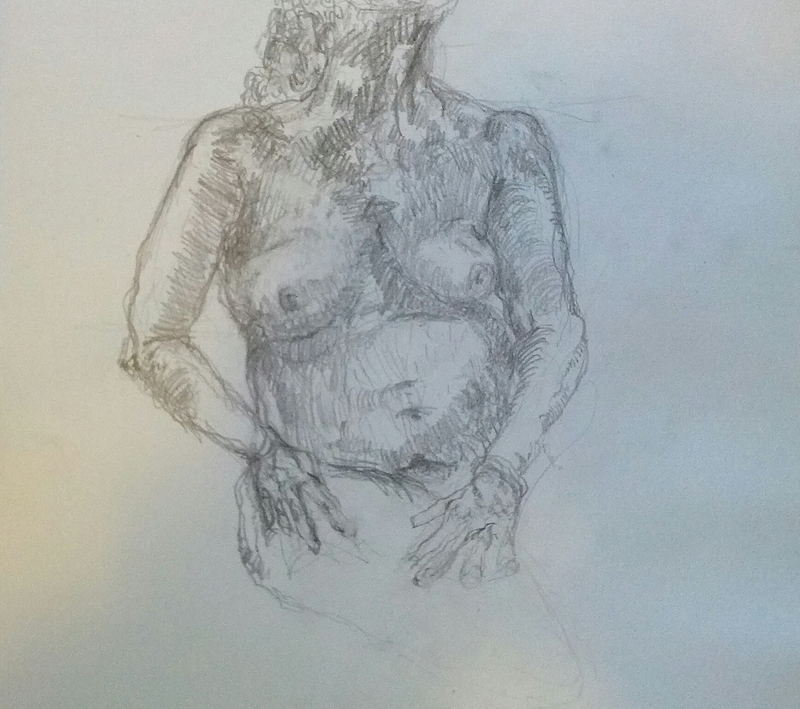 Untitled drawing (no. 2) by Grant Bay, ink on paper