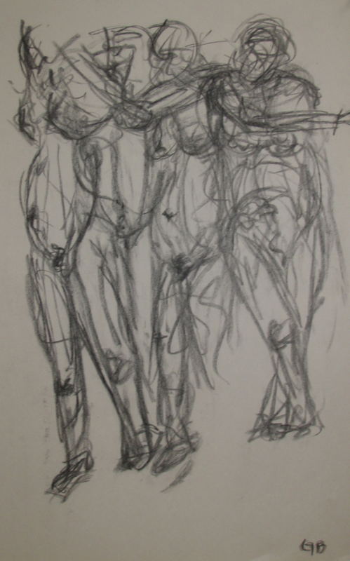 Untitled drawing (no. 8) by Grant Bay, ink on paper