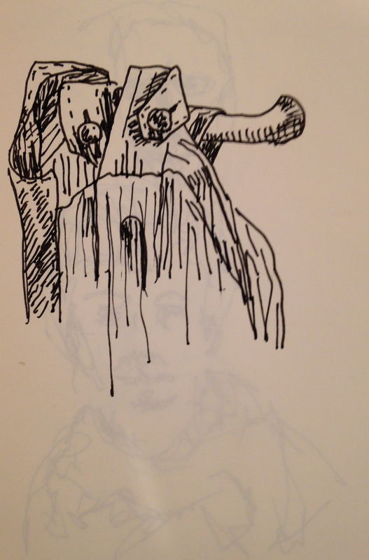 Untitled drawing (no. 13) by Grant Bay, ink on paper