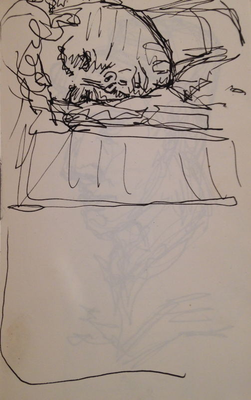 Untitled drawing (no. 14) by Grant Bay, ink on paper