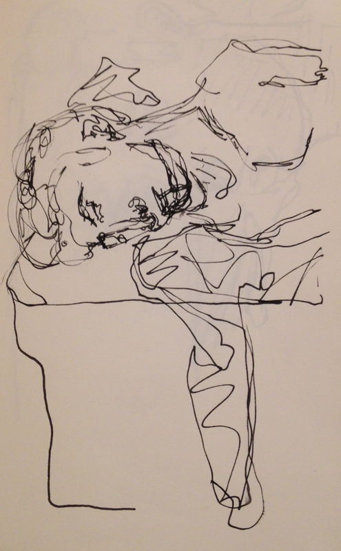 Untitled drawing (no. 15) by Grant Bay, ink on paper