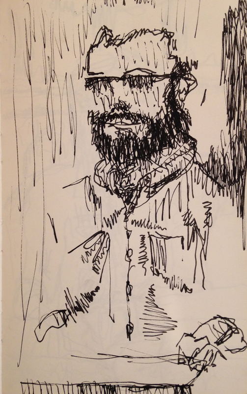 Untitled drawing (no. 16) by Grant Bay, ink on paper