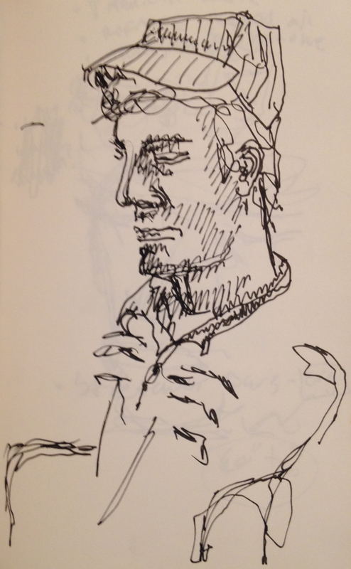 Untitled drawing (no. 17) by Grant Bay, ink on paper