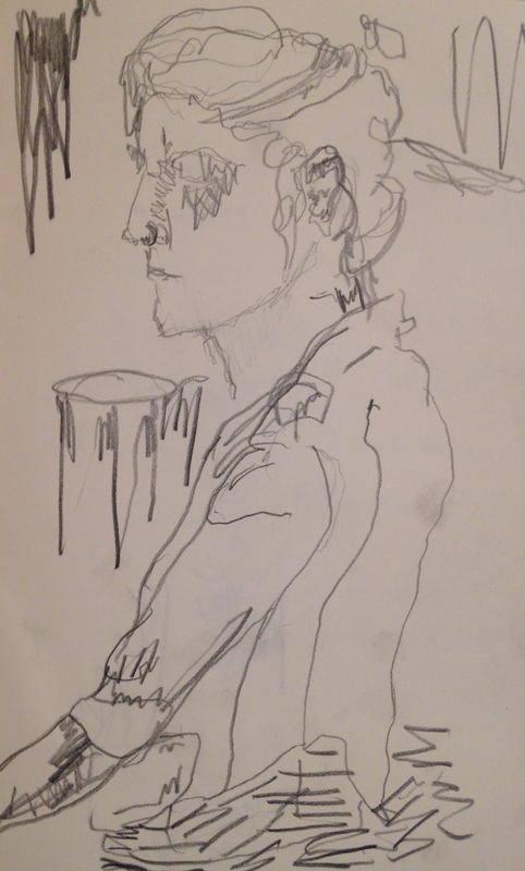 Untitled drawing (no. 18) by Grant Bay, ink on paper