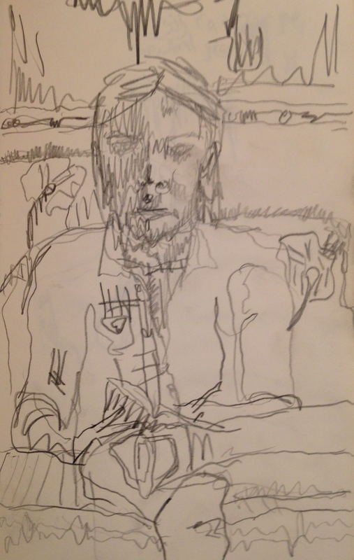 Untitled drawing (no. 20) by Grant Bay, ink on paper