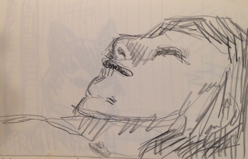 Untitled drawing (no. 21) by Grant Bay, ink on paper