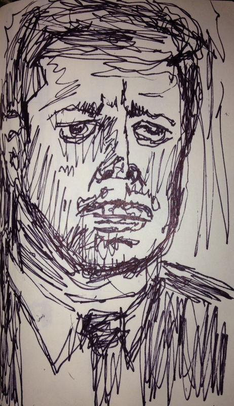 Untitled drawing (no. 33) by Grant Bay, ink on paper