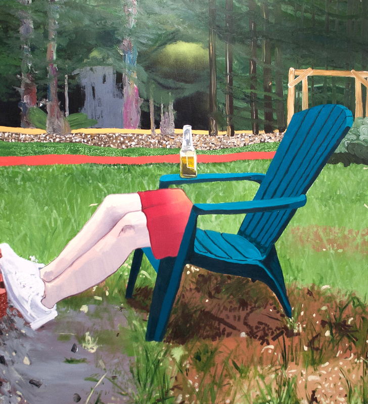 Untitled painting (no. 1) by Grant Bay, oil on canvas